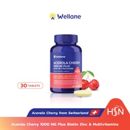 Wellane Acerola Cherry 1000 mg Plus Biotin Zinc & Multivitamins