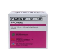 Pronerv Vitamin B1+B6+B12 100mg/200mg/200mcg sofgel capsule (supplement for nerve)