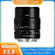 (TTartisan) เลนส์ทีทาร์ติแซน 40mm F2.8 APS-C 1:1 Macro Manual Focus Lens