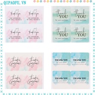 NENTEY 100PCS Thank You Stickers Package Decoration Watercolor Pink Blue Party Supplies Gorgeous