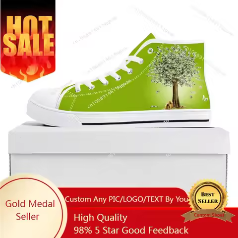 Dollar Green Tree High Top High Quality Sneakers Mens Womens Teenager Canvas Sneaker Casual Couple S