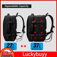 Luckybuyy-my ZJchao Backpack Fits 15.6 Inch Laptop 22L to 37L Expandable Carry On Travel Bag For Wom