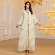 XQY500383 - Spring 2025 Jacquard Chiffon Sequin Long Skirt