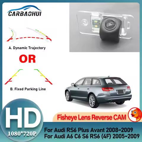 Car Rear view Back Up Camera Reversing Camera HD Fisheye Lens For Audi A6 C6 S6 RS6 (4F) 2005~2009 R