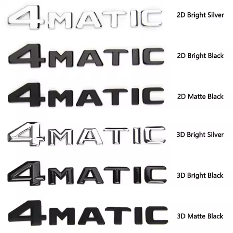 4 matic Letter Badge Car stickers for Mercedes Benz series w204 w205 w177 w203 rear boot trunk 4mati