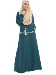 Jubah Muslimah wear Fashion  jubah Nursing plain poket plus size (S To 5XL)