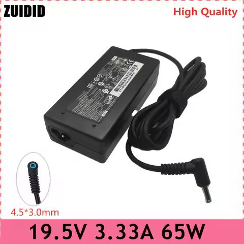 Laptop Charger 19.5V 3.33A 4.5*3.0mm 65W AC Adapter For HP 240 245 246 340S 470 348 G7 250 255 256 G