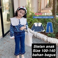 (LOCHIC) BS-999 GIRLS' FLOWER SET CUTBRAY PANTS SIZE 100-140