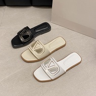 V Home Flat Slippers Outer Wear Fashion Flip-Flops Home Shoes Beach Shoes