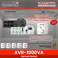 SAMOTO Stabilizer Relay 1000VA GERMANY Socket Colokan Stop Kontak AVR Stabiliser Relay Controlled Se