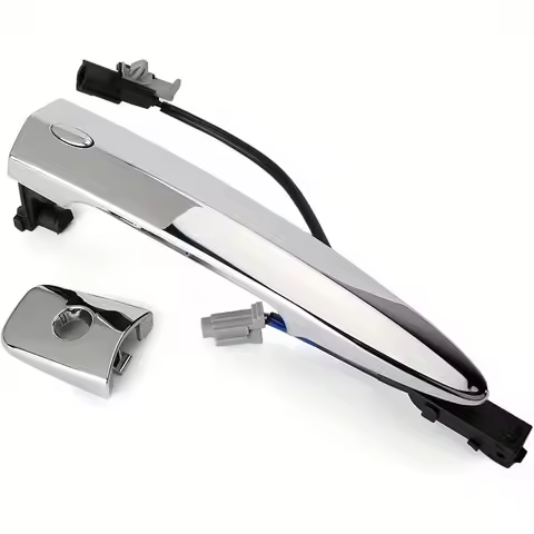 Exterior Chrome Door Handle Front Left Driver Side, for Nissan Sentra Maxima Murano Leaf Replace 806