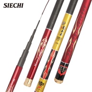 SIECHI Telescopic Fishing Rod Light Hard Carbon Fishing Rod 3.6m 4.5m 5.4m 6.3m 7.2m Stream Rod Thro
