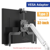 Max 32 inch Monitor VESA Adapter Converter Easy Setup No VESA bracket holder 23" 27" 29" 32" display