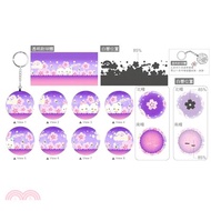 Disney Ufufy【水果花卉系列】櫻花透明款(1)立體球型拼圖鑰匙圈24片