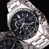 【限量 全新公司貨 一年保固】SEIKO 精工 Brightz 簡約內斂時尚電波腕錶 SAGA119J 日本製 銀黑色 8B54-0AL0D 電波時計校正
