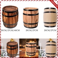 [leipupa] Oak Wine Barrel Wood Wine Barrel Vintage Port Keg Aging Whiskey Bucket Dispenser for Whisk