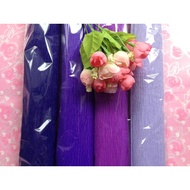 Curling Paper Crepe Paper Monochrome Crepe Paper Flower Wrapping Paper Material Handmade Origami Ros
