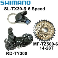 [ihunk] Shimano 6/7 Speed Groupset Tourney RD TY300 Rear Derailleur SL TX30 6S 7S Shifter Lever TX30