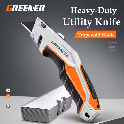 Greener Heavy Zinc Alloy Knife Box Cutter Utility Knife Professional Practical Multi-function Cuttin