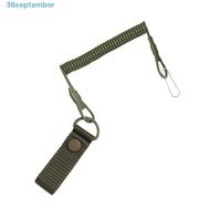 SEPTEMBER Spring Rope Keyring Elastic Key Ring Security Gear Spring Lanyard Outdoor Tool Safety Retr