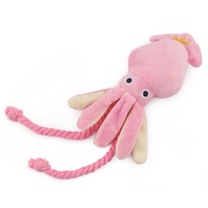 Pet Plush Toy for Small Large Dogs Cats Molar Training Squeaky Toys Octopus Shape Interactive Cotton