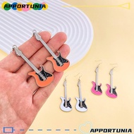 APPORTUNIA Guitar Drop Earrings, Punk Guitar Vintage Classical Drop Earrings,  Personality Alloy Personalized Fashion Earrings Women