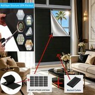 1pc Self-Adhesive Blackout Curtain, Versatile Fixation New Sunshade Cloth, No Drilling Installation 