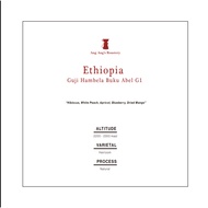 Ang Ang's Roastery "Limited Series" Single Origin Coffee Bean - Ethiopia Guji Hambela Buku Abel G1
