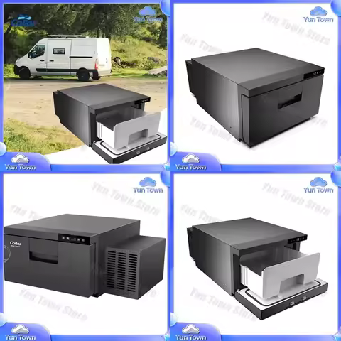 Camping Car Refrigerator for DC Inverter 12V 24V Compressor Fridge Drawer 21L 28L 40L Built-in Insta