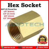 Brass Fitting Hex Socket Female To Female Fitting Thread Brass