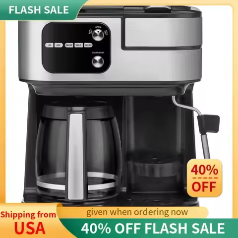 QWCuisinart Coffee Maker Barista System,Coffee Center 4-In-1 Coffee Machine,Single-Serve Coffee,Espr