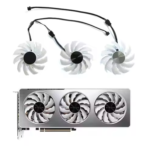 75MM 4PIN PLD08010S12H RTX3060 3060TI GPU FAN For GIGABYTE GeForce RTX 3060 RTX 3060 Ti Vision OC 3X