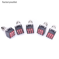 FCMY 5 pcs 3PDT 9-Pin Guitar Effects Stomp Switch Pedal Box Foot Metal True Bypass FAC