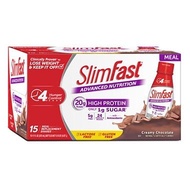 [USA]_Slim-Fast SlimFast Advanced Creamy Chocolate Ready to Drink Shakes (15 pk.) (pack of 6)