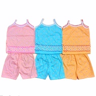 3PAIRS LIGHT colors Spaghetti-terno-Shorts for Girl Kids 0-3yr Old