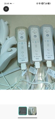 Wii 遙控器連保護套及副手掣1套$50 3套150