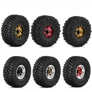 1/24 RC Rock Crawler Beadlock Wheels & Grappler Tires for SCX24 FCX24 TRX4M AX24, Off-Road Upgrade P