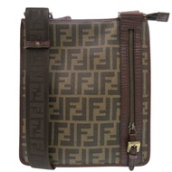 成色極佳的 Fendi Zucca 圖案復古棕色 PVC/ブラウン單肩包 0463 [二手] FENDI