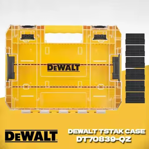 DEWALT DT70839 Large Tough Case With 6 Dividers Divider Screws Bits Storage Box Dewalt Drill Driver 