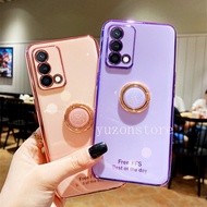 Realme GT Master Edition New Casing Plating TPU Phone Case with Clock Decoration Holder Stand Protective Phone Back Cover for Realme GT Master Edition