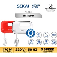 Sekai MX680H MX 680 H Electric Hand Mixer Portable 3 Speed Cake Dough Mixer