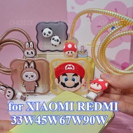 Cute cartoon Charger cover for xiaomi 33W MDY-16-EF red mi note 14 pro 5g 45W charger protector cove