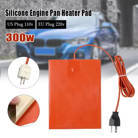 Car Engine Heater Electric Heating Pad 300W EU/US Plug Silicone Plate Waterproof Oil Fuel Sump Tank
