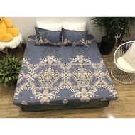 Bộ 3 Món Grap Giường và Vỏ Gối Hoàng Gia Ghi Sang Trọng - Đủ Size