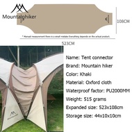 MOUNTAINHIKER Dome Shelter Tarp Door Cloth Door Mesh Net PU3000 Silver Coated Black Anti Mosquito Tent Mountainhiker
