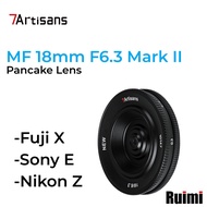7Artisans 18mm F6.3 Mark II Ultra-thin APS-C Manual Focus Prime Lens for Sony E Fuji XF Nikon Z Mirrorless Cameras