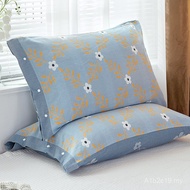 Sarung bantal kain kasa kapas tulen, satu pek, gaya penutup penuh musim panas dengan kancing untuk k