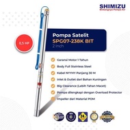 SHIMIZU SPG07 238 K POMPA SUBMERSIBLE 2 INCH 0.5 1/2 HP PK SIBEL SATELIT KABEL + CONTROL BOX - TOKO