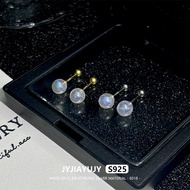 JYJIAYUJY 100% Whole Original Sterling Silver S925 Screw Back Earrings In Stock 6MM Resin Mermaid Pe