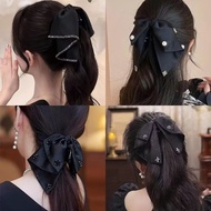 Hot Long Silk Bow Hairpin with Stones, Luxurious Lady's Style for Women, code DL8
